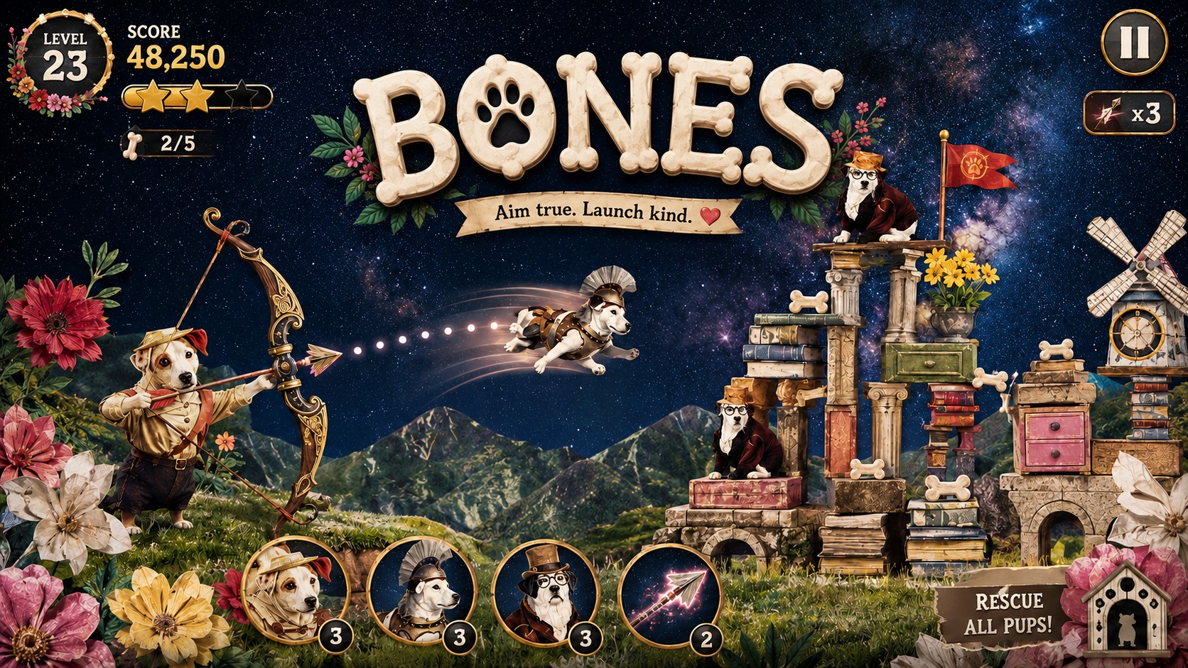 BONES fantasy arrow-launch game cover